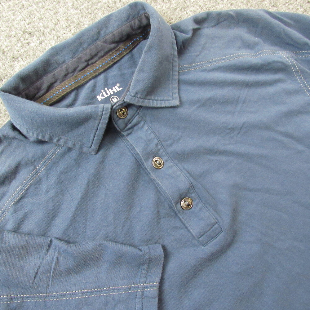 KÜHL Shirt Mens Medium Wayfarer Polo Shirt 7242 Wildfibre Organic Cotton Outdoor